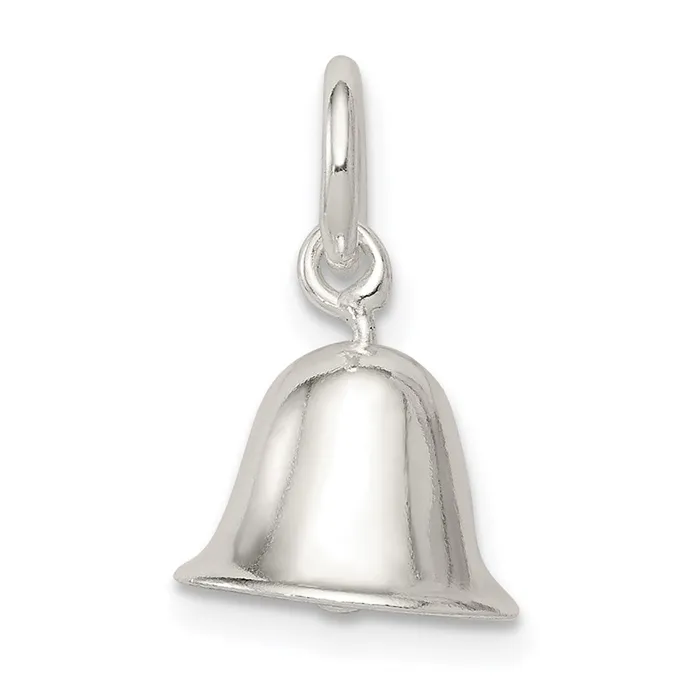 Rings TreasureFineJewelers Sterling Silver Moveable Bell Charm