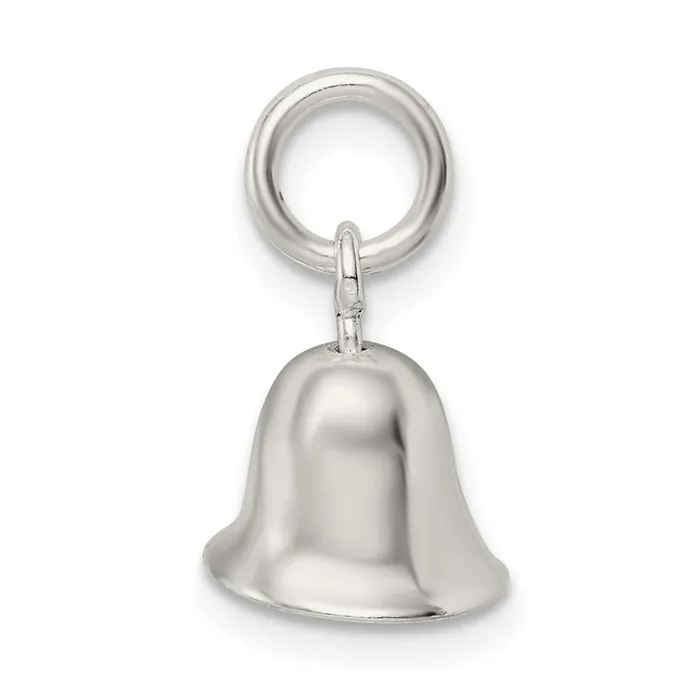 Rings TreasureFineJewelers Sterling Silver Moveable Bell Charm