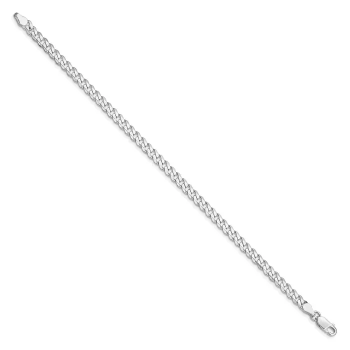 Rings TreasureFineJewelers Sterling Silver Rhodiumplated 45mm Curb Chain