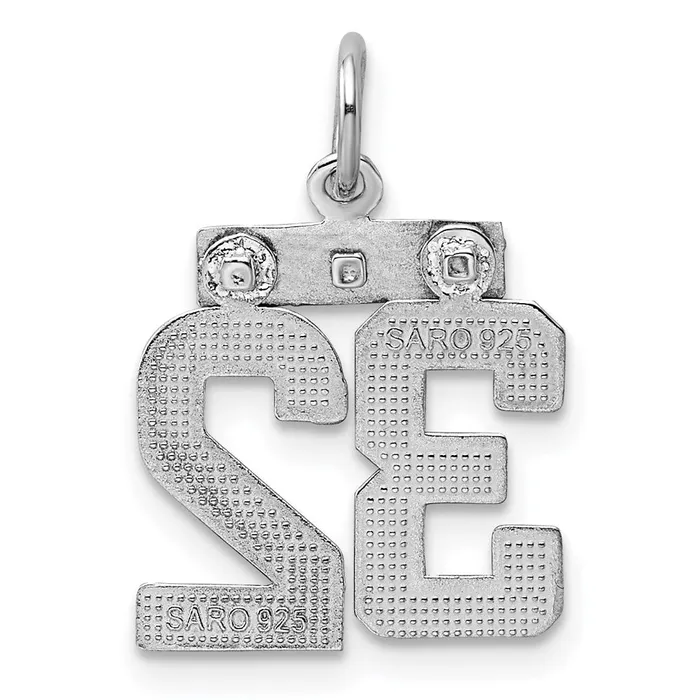 Rings TreasureFineJewelers Sterling Silver Rhodiumplated Diamondcut 32 Charm