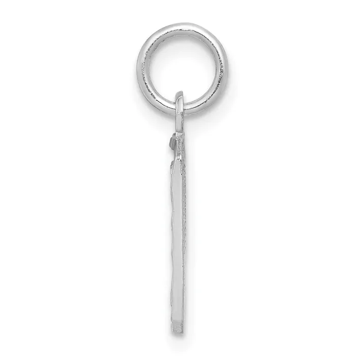 Rings TreasureFineJewelers Sterling Silver Rhodiumplated Diamondcut 9 Charm