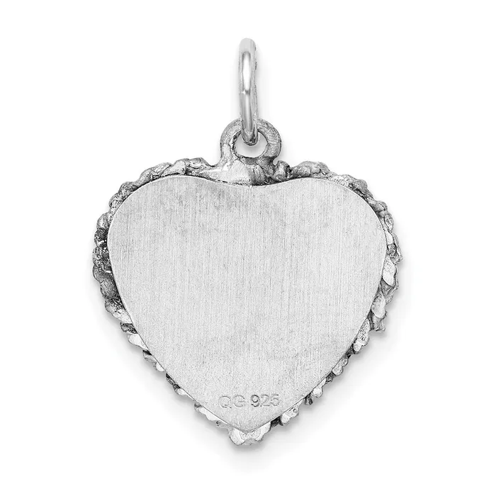 Rings TreasureFineJewelers Sterling Silver Rhodiumplated My Confirmation Disc Charm
