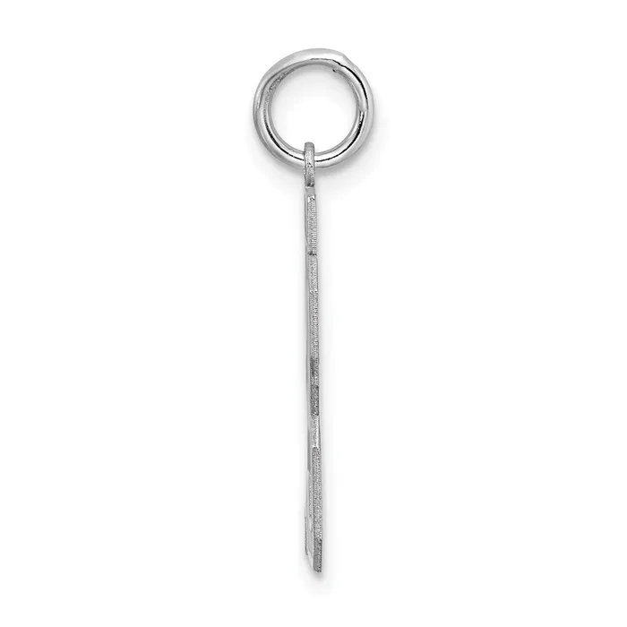 Rings TreasureFineJewelers Sterling SilverRhodiumplated Satin Number 23 Charm