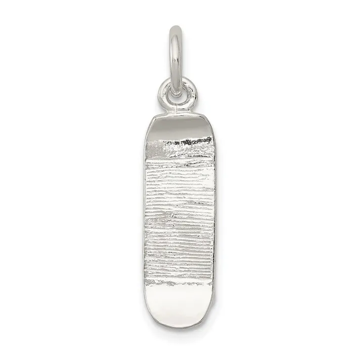 Rings TreasureFineJewelers Sterling Silver Skateboard Charm