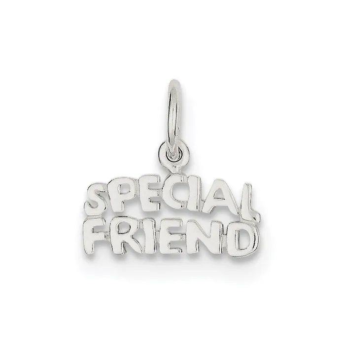 Rings TreasureFineJewelers Sterling Silver Special Friend Charm