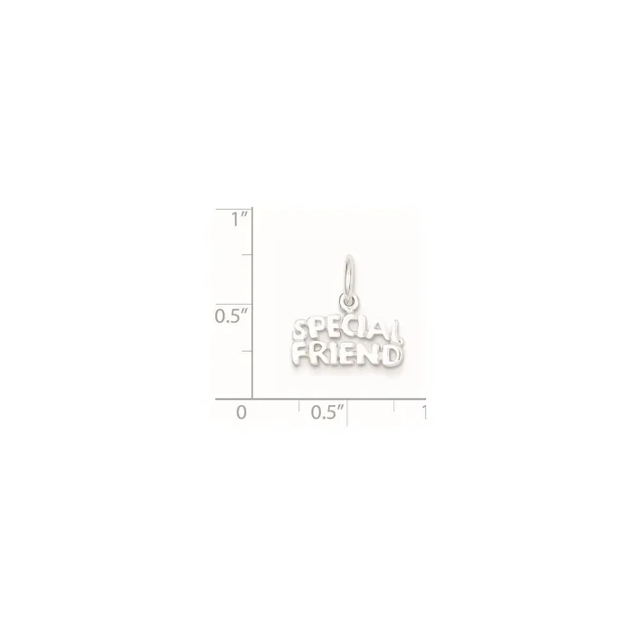 Rings TreasureFineJewelers Sterling Silver Special Friend Charm