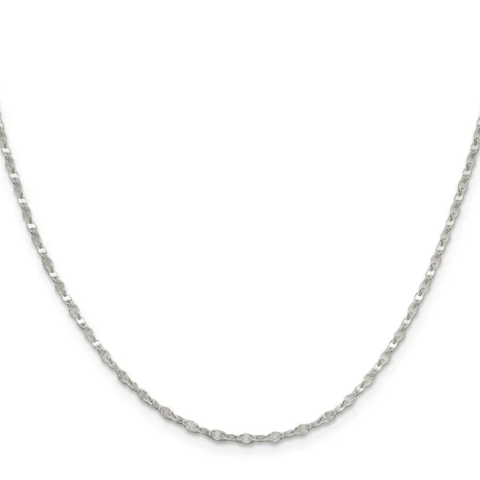 Sterling Silver 225mm Fancy Wave Flat Link Chain TreasureFineJewelers Rings