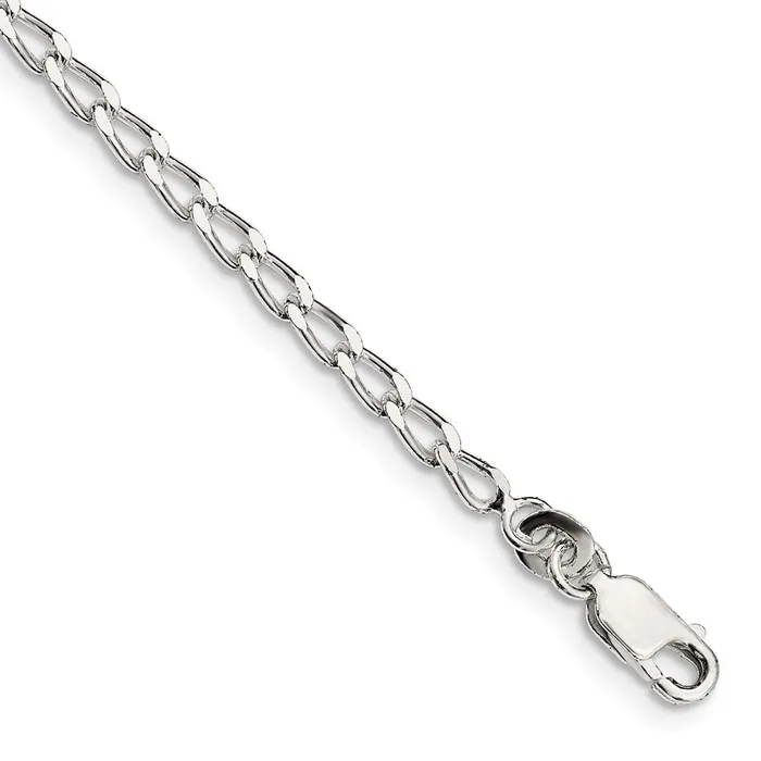 Sterling Silver 28mm Open Elongated Link Chain Anklet TreasureFineJewelers Rings Sterling Silver 28mm Open Elongated Link Chain Anklet TreasureFineJewelers Rings