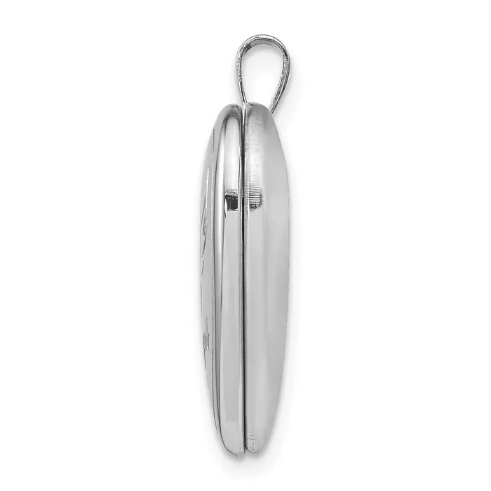 Sterling Silver 21mm Polished My Angel Heart Locket TreasureFineJewelers Rings