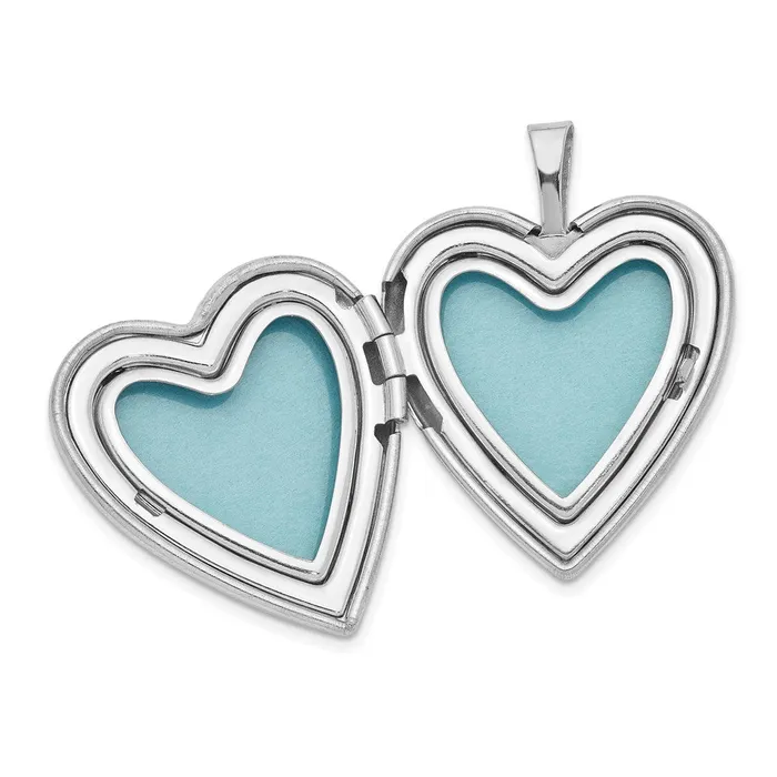 Sterling Silver 21mm Polished My Angel Heart Locket TreasureFineJewelers Rings