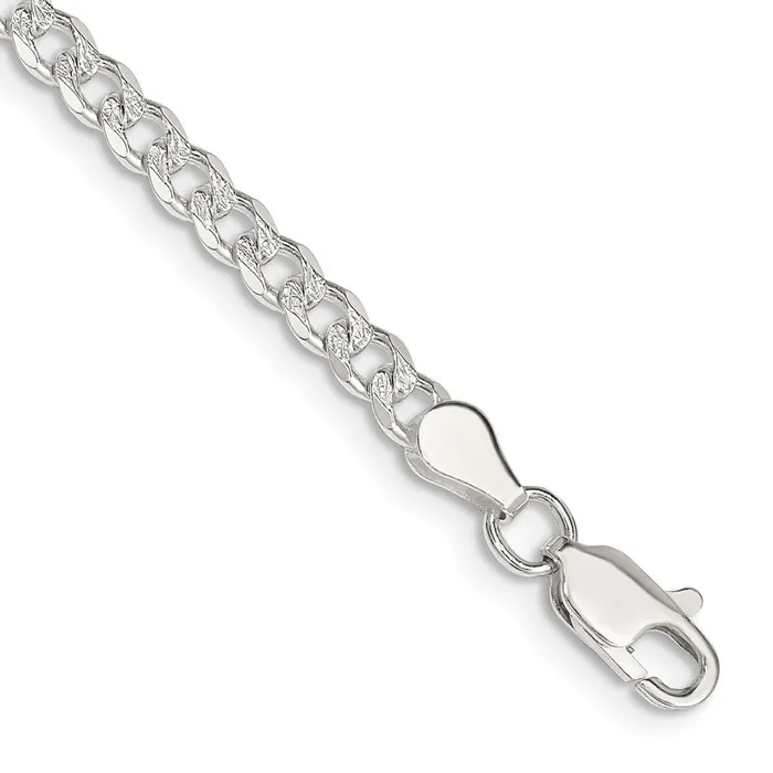 Sterling Silver 4mm Pav Curb Chain TreasureFineJewelers Rings
