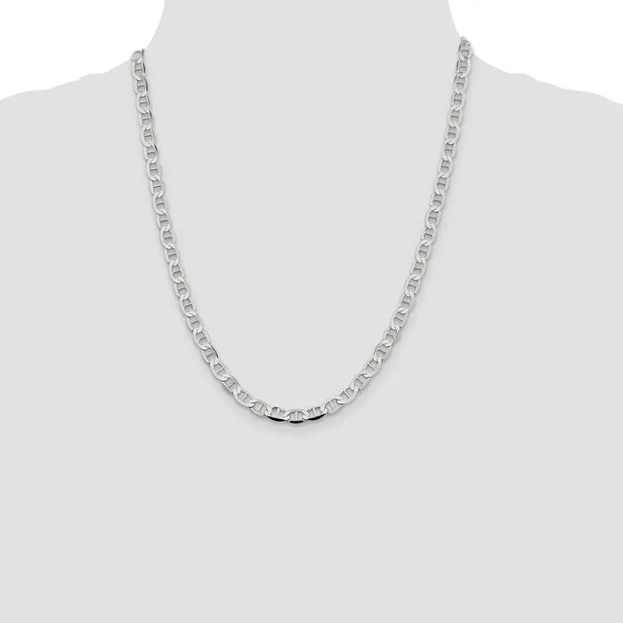 Sterling Silver 57mm Flat Anchor Chain TreasureFineJewelers Rings