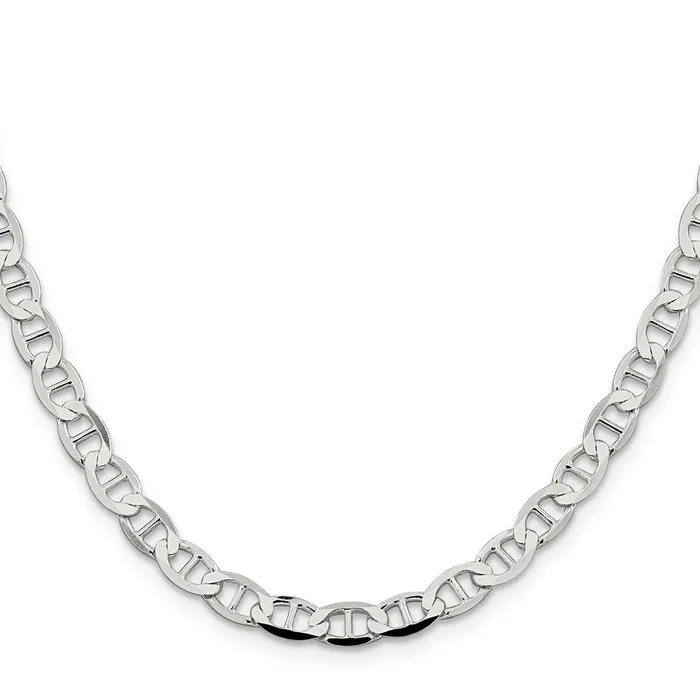 Sterling Silver 57mm Flat Anchor Chain TreasureFineJewelers Rings
