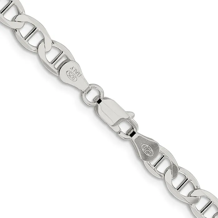 Sterling Silver 57mm Flat Anchor Chain TreasureFineJewelers Rings