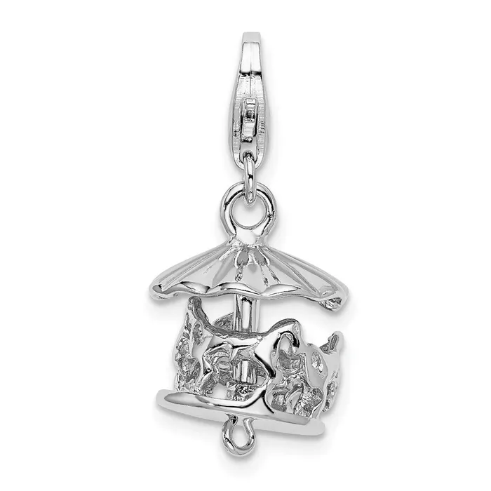 Sterling Silver Amore La Vita Rhodiumplated Moveable Carousel Charm TreasureFineJewelers Rings Sterling Silver Amore La Vita Rhodiumplated Moveable Carousel Charm TreasureFineJewelers Rings