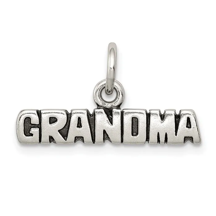 Sterling Silver Antiqued Grandma Charm TreasureFineJewelers Rings