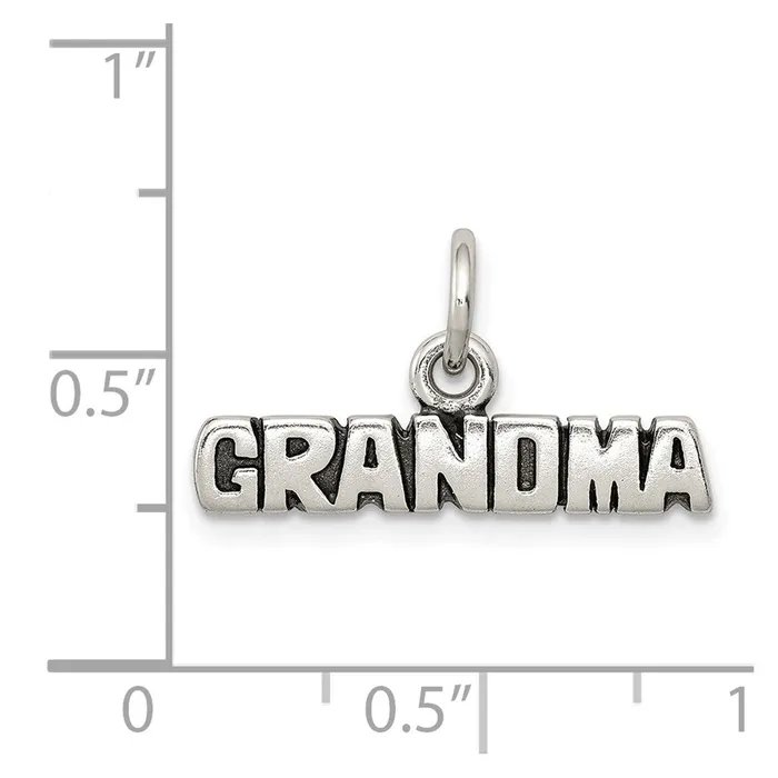 Sterling Silver Antiqued Grandma Charm TreasureFineJewelers Rings