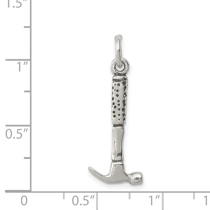 Sterling Silver Antiqued Hammer Charm TreasureFineJewelers Rings