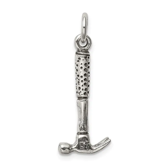 Sterling Silver Antiqued Hammer Charm TreasureFineJewelers Rings