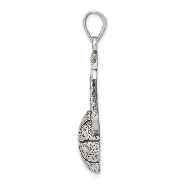 Sterling Silver Antiqued Textured Basketball with Backboard Pendant TreasureFineJewelers Necklaces