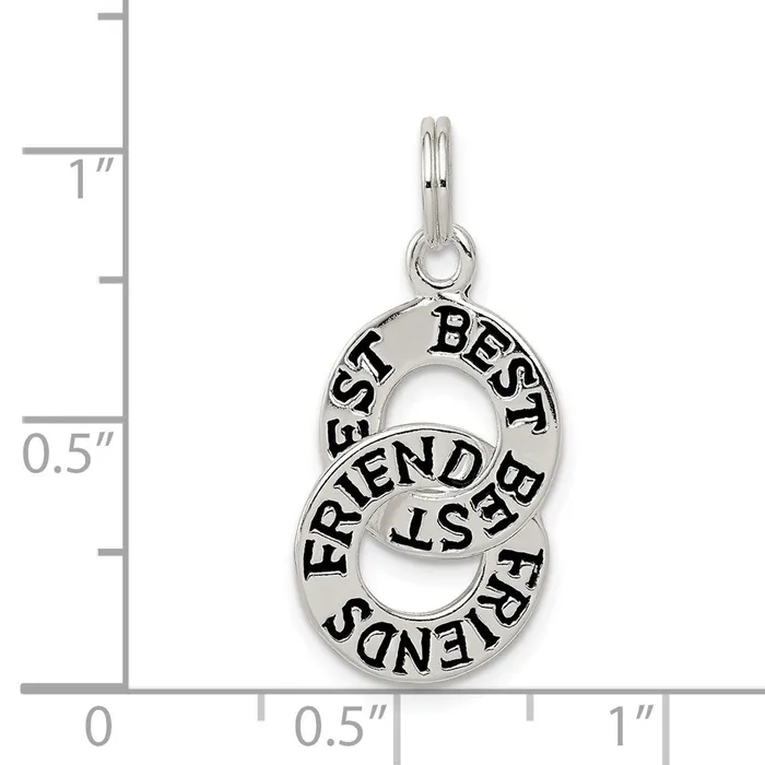 Sterling Silver Best Friends Charm TreasureFineJewelers Rings