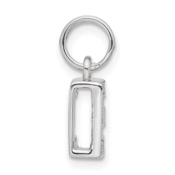 Sterling Silver CZ Initial E Charm TreasureFineJewelers Necklaces