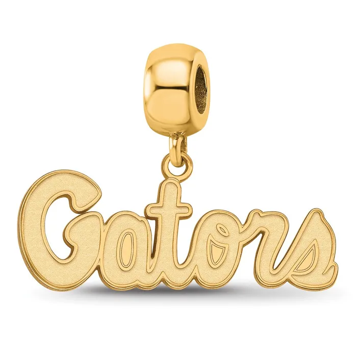 Sterling Silver Goldplated LogoArt University of Florida Gators Script Small Dangle Bead Charm TreasureFineJewelers Rings Sterling Silver Goldplated LogoArt University of Florida Gators Script Small Dangle Bead Charm TreasureFineJewelers Rings