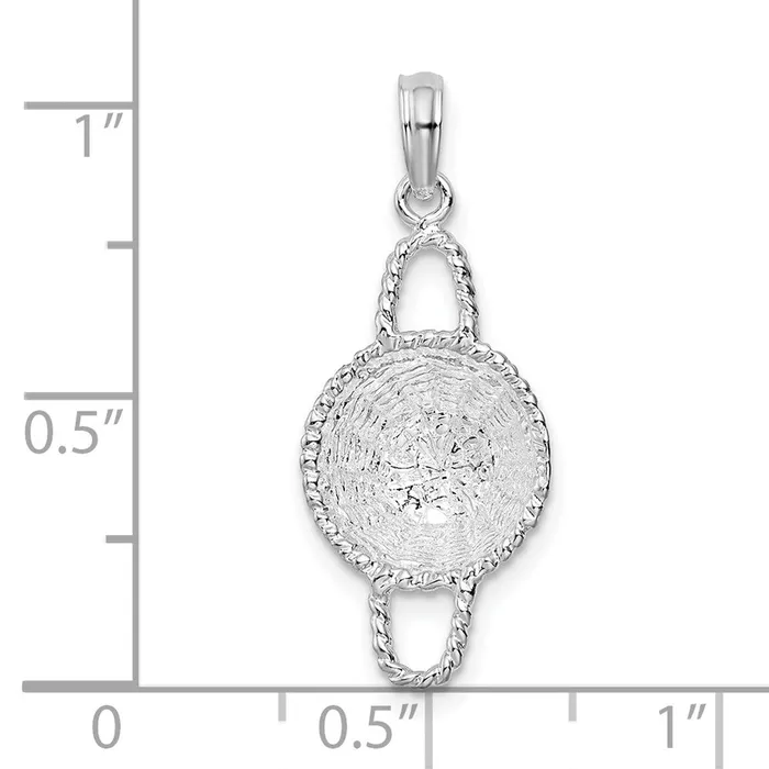Sterling Silver Polished 3D Round Basket Pendant TreasureFineJewelers Necklaces
