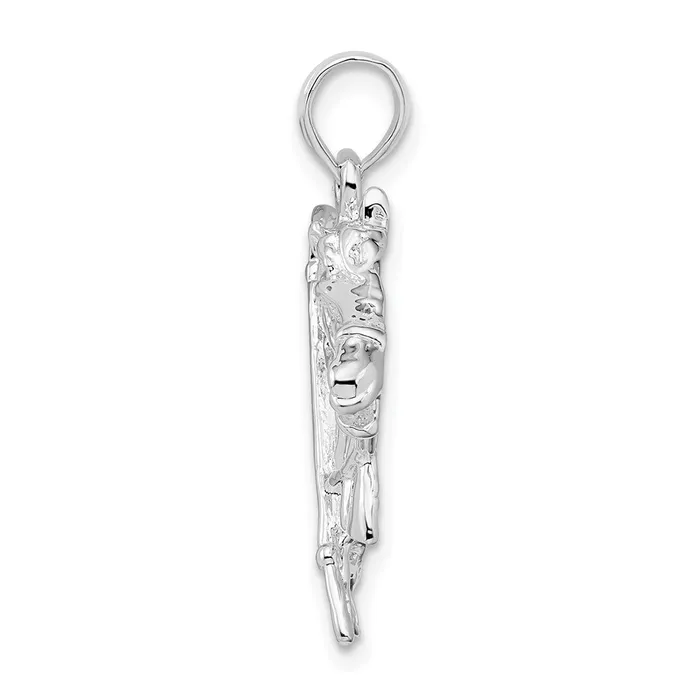 Sterling Silver Polished Horse Head wCrop and Horseshoe Pendant TreasureFineJewelers Necklaces