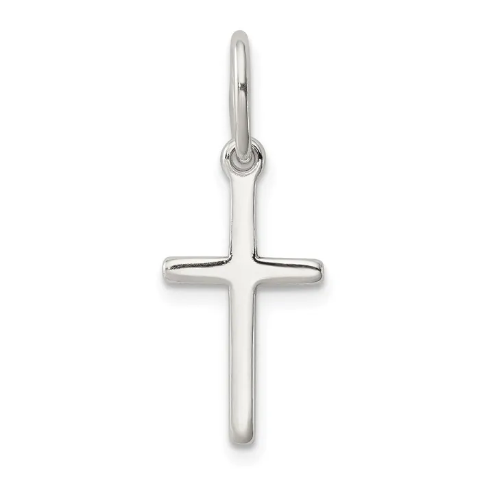 Sterling Silver Polished Latin Cross Charm TreasureFineJewelers Rings