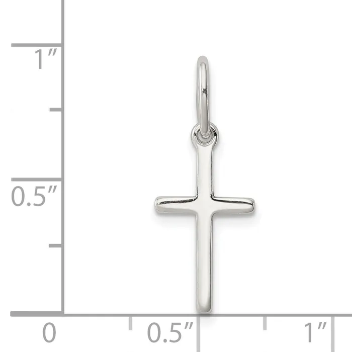 Sterling Silver Polished Latin Cross Charm TreasureFineJewelers Rings