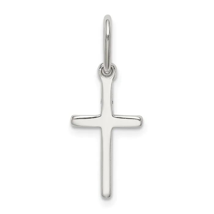 Sterling Silver Polished Latin Cross Charm TreasureFineJewelers Rings