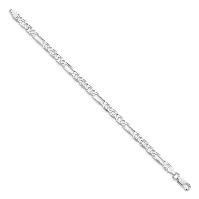 Sterling Silver Rhodiumplated 55mm Figaro Anchor Chain TreasureFineJewelers Rings