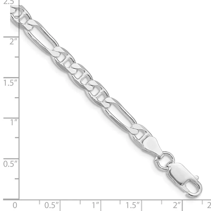 Sterling Silver Rhodiumplated 55mm Figaro Anchor Chain TreasureFineJewelers Rings