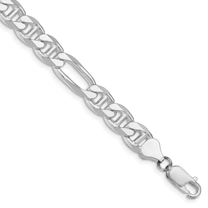 Sterling Silver Rhodiumplated 775mm Figaro Anchor Chain TreasureFineJewelers Rings Sterling Silver Rhodiumplated 775mm Figaro Anchor Chain TreasureFineJewelers Rings