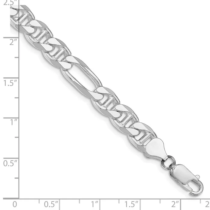 Sterling Silver Rhodiumplated 775mm Figaro Anchor Chain TreasureFineJewelers Rings