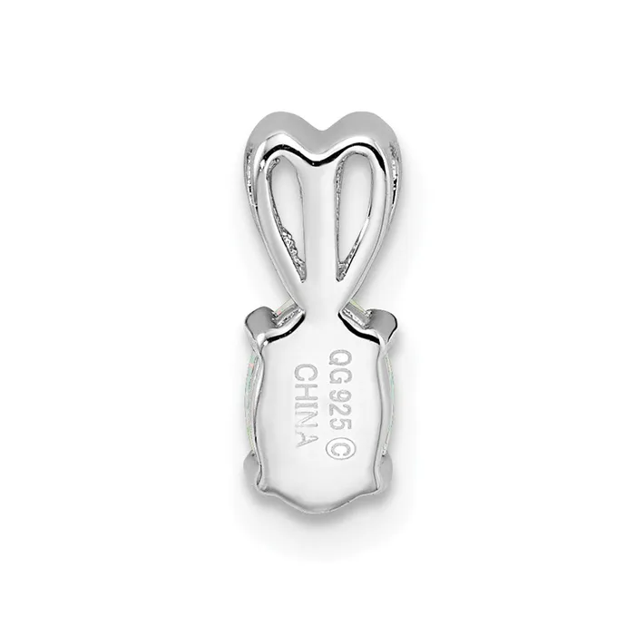 Sterling Silver Rhodiumplated Created Opal Pendant TreasureFineJewelers Necklaces