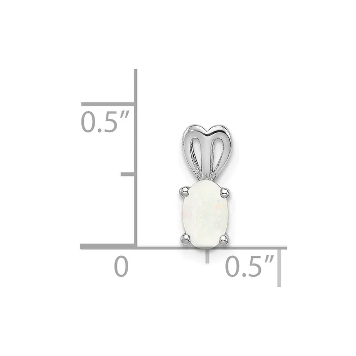 Sterling Silver Rhodiumplated Created Opal Pendant TreasureFineJewelers Necklaces