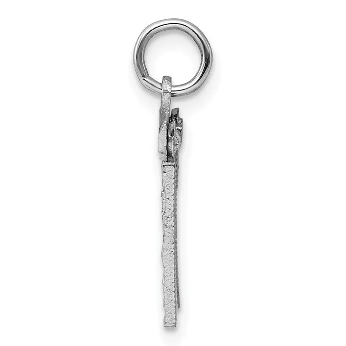 Sterling Silver Rhodiumplated Diamondcut 31 Charm TreasureFineJewelers Rings