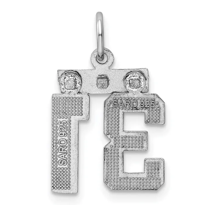 Sterling Silver Rhodiumplated Diamondcut 31 Charm TreasureFineJewelers Rings
