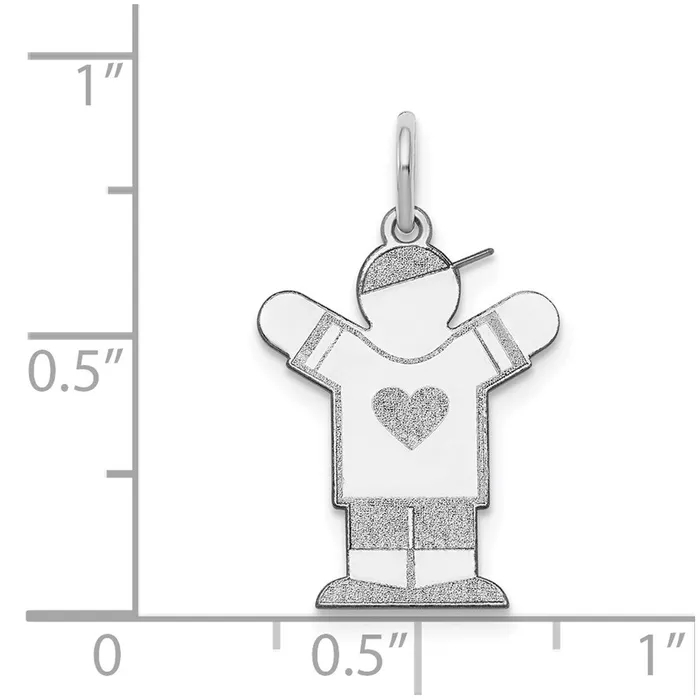 Sterling Silver Rhodiumplated Kid Charm TreasureFineJewelers Rings