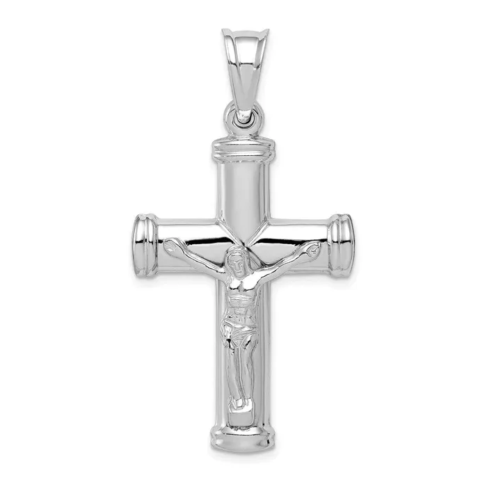 Sterling Silver Rhodiumplated Latin Crucifix Pendant TreasureFineJewelers Necklaces Sterling Silver Rhodiumplated Latin Crucifix Pendant TreasureFineJewelers Necklaces