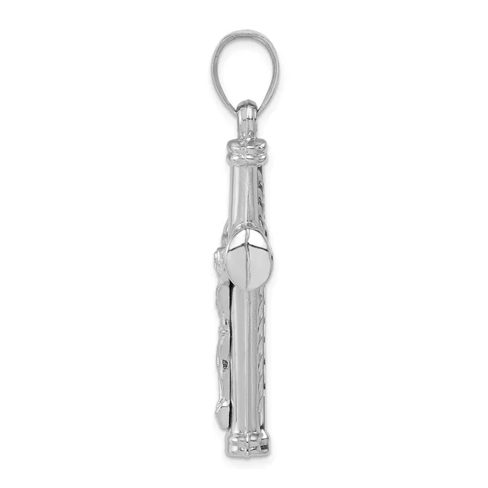 Sterling Silver Rhodiumplated Latin Crucifix Pendant TreasureFineJewelers Necklaces