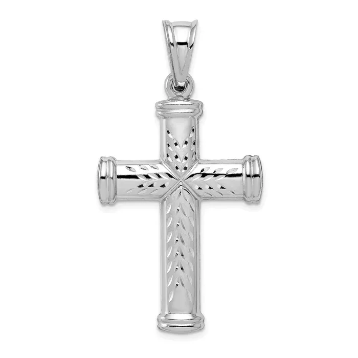 Sterling Silver Rhodiumplated Latin Crucifix Pendant TreasureFineJewelers Necklaces