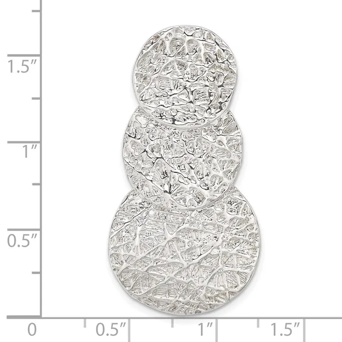 Sterling Silver Textured Circles Slide TreasureFineJewelers Rings