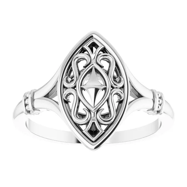 Sterling Silver VintageInspired Ring TreasureFineJewelers Rings