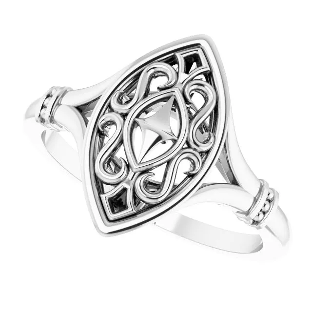Sterling Silver VintageInspired Ring TreasureFineJewelers Rings