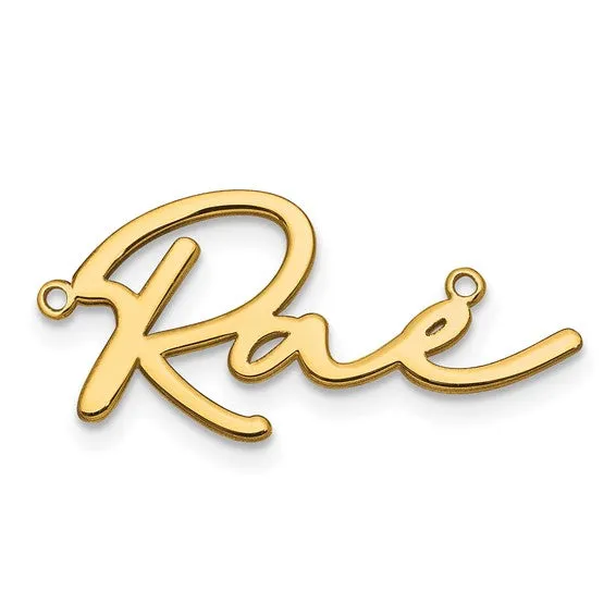 TreasureFineJeweler Polished Bathinda Font Name Plate Necklaces