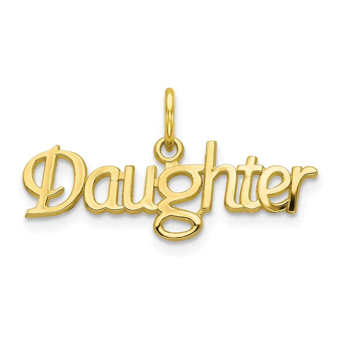 TreasureFineJewelers 10K DAUGHTER Charm Charm Necklaces