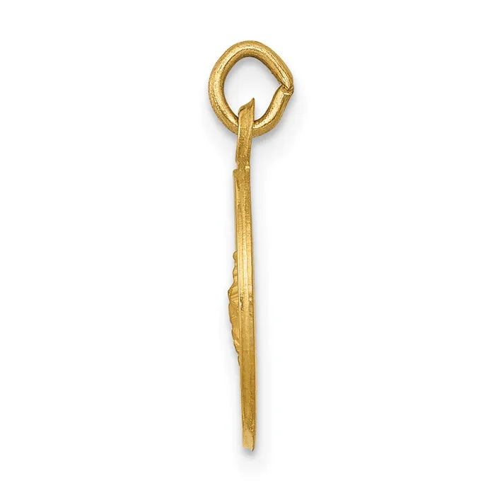 TreasureFineJewelers 14k Yellow Gold Saint George Medal Charm Charm Necklaces